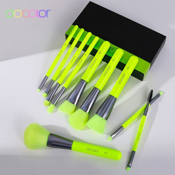 10/15pcs Neon Peach Makeup Brushes Soft Synthetic Hair Powder Blush Foundation eye Blending Contour Makeup Brushes Set - Vimost Shop