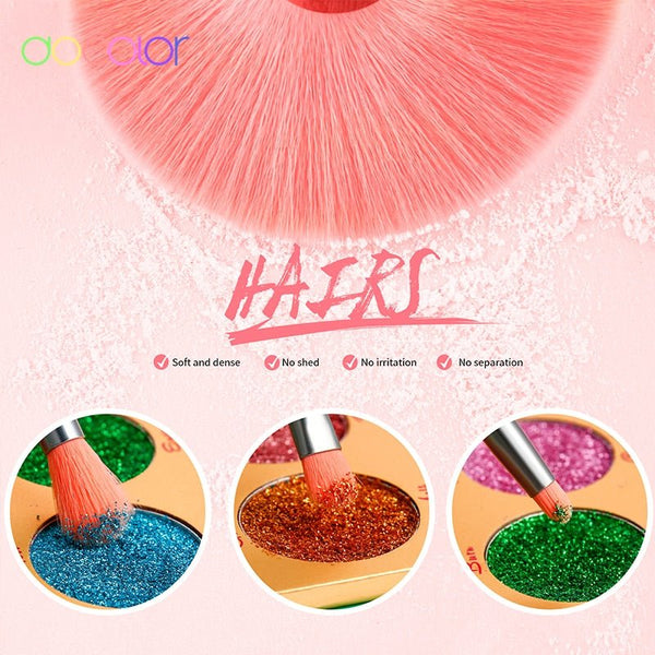 10/15pcs Neon Peach Makeup Brushes Soft Synthetic Hair Powder Blush Foundation eye Blending Contour Makeup Brushes Set - Vimost Shop