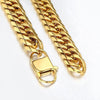 10mm 15mm Gold Black 316L Stainless Steel Bracelet for Men Double Curb Cuban Link Rombo Heavy Hiphop Male Jewelry - Vimost Shop