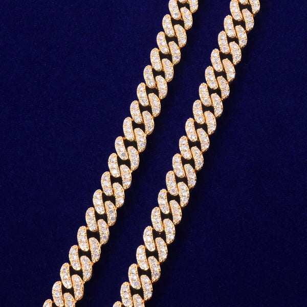10mm Gold Color Miami Cuban Link Bracelet Bling Women Jewelry AAAA Zircon Charm Hip Hop Chain - Vimost Shop