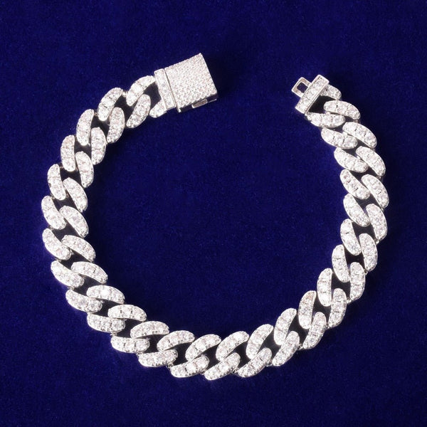 10mm Gold Color Miami Cuban Link Bracelet Bling Women Jewelry AAAA Zircon Charm Hip Hop Chain - Vimost Shop