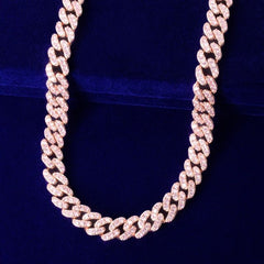 10mm Gold Miami Cuban Link Necklace Bling AAAA Zircon Charm Men's Hip Hop Chain Women Jewelry