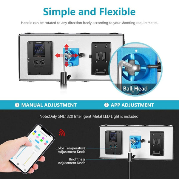 1320 LED Video Light with APP Intelligent Control System, Dimmable 3200K-5600K Bi-Color Photography Lighting Kit - Vimost Shop