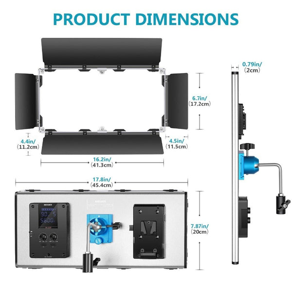 1320 LED Video Light with APP Intelligent Control System, Dimmable 3200K-5600K Bi-Color Photography Lighting Kit - Vimost Shop
