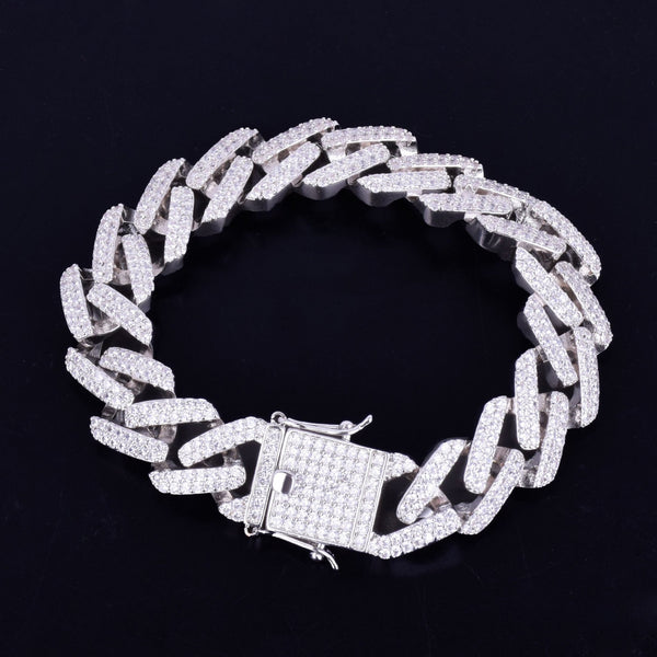14mm Square Miami Cuban Link Bracelet Gold Color Iced Out Cubic Zirconia Rock Hip hop Style Men's Jewelry - Vimost Shop