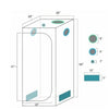 1680D 60x60x140cm Grow Tent Diamond Reflective Mylar, Indoor Hydroponics Grow Tent (24''x24''x55'') - Vimost Shop