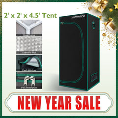 1680D 60x60x140cm Grow Tent Diamond Reflective Mylar, Indoor Hydroponics Grow Tent (24''x24''x55'')