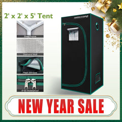 1680D 70x70x160cm Grow Tent Diamond Reflective Mylar, Indoor Hydroponics Grow Tent (27''x27''x63'')