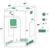 1680D Hydroponics 120x120x200cm(48"x48"x78") Grow Tent Hydro System 100% Reflective Mylar Grow Tent/Box for Plants - Vimost Shop