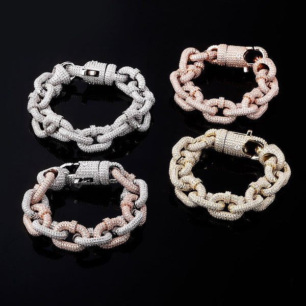 17mm Miami Cuban Chain Bracelet High Quality Micro Pave Iced Out Cubic Zirconia Men's Hip Hop Fashion Jewelry For Gift - Vimost Shop