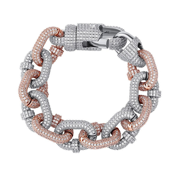 17mm Miami Cuban Chain Bracelet High Quality Micro Pave Iced Out Cubic Zirconia Men's Hip Hop Fashion Jewelry For Gift - Vimost Shop