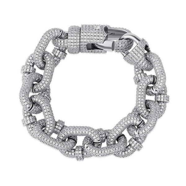 17mm Miami Cuban Chain Bracelet High Quality Micro Pave Iced Out Cubic Zirconia Men's Hip Hop Fashion Jewelry For Gift - Vimost Shop