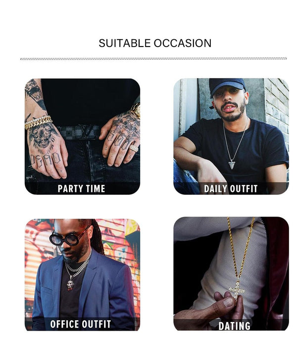 17mm Miami Cuban Chain Bracelet High Quality Micro Pave Iced Out Cubic Zirconia Men's Hip Hop Fashion Jewelry For Gift - Vimost Shop