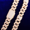 18mm Miami Cuban Chain Men's Hip Hop Necklace Link Solid Back Copper Full Zircon Fashion Rock Jewelry - Vimost Shop
