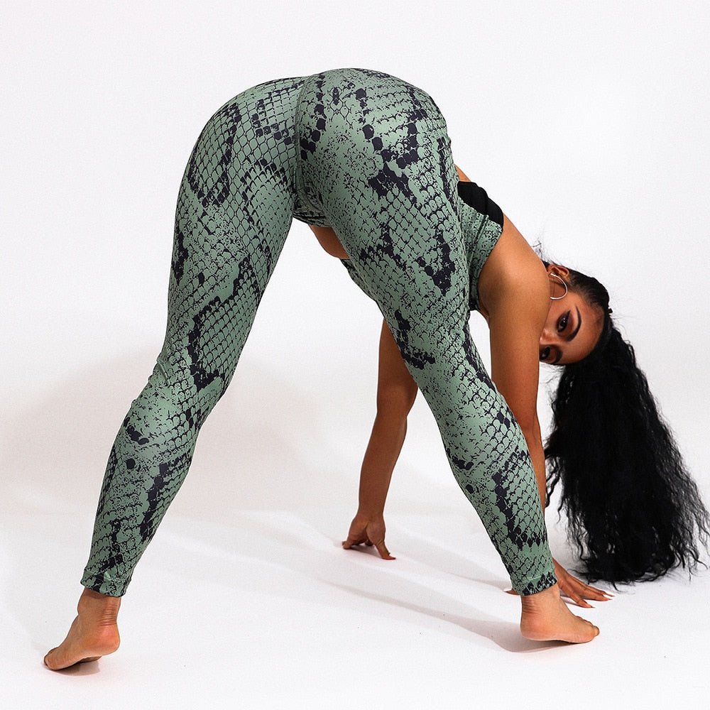 2 Piece Sexy Snake Print Yoga Set Women Workout Gym Bras Sport Fitness Leggings Ropa Deportivas Mujer Running Ladies Suit - Vimost Shop