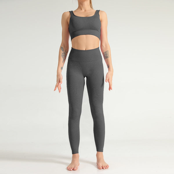 2 Piece Yoga Set Sports Bra and Leggings Jogging Women Gym Set Clothes Seamless Workout Sports Tights Women Fitness Sports Suit - Vimost Shop