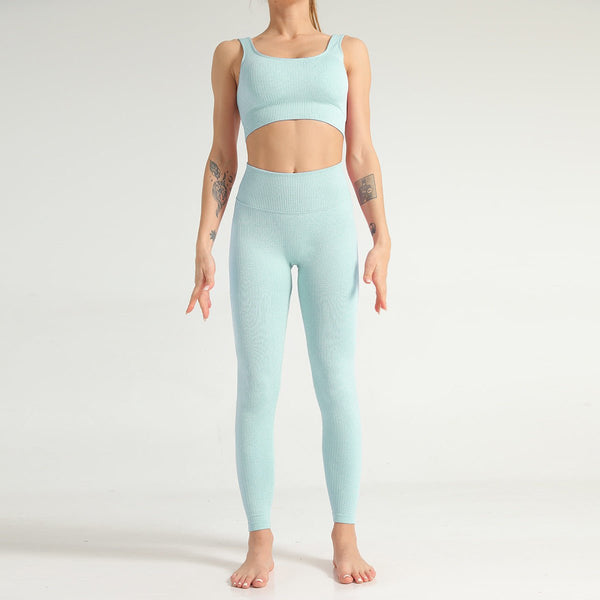 2 Piece Yoga Set Sports Bra and Leggings Jogging Women Gym Set Clothes Seamless Workout Sports Tights Women Fitness Sports Suit - Vimost Shop