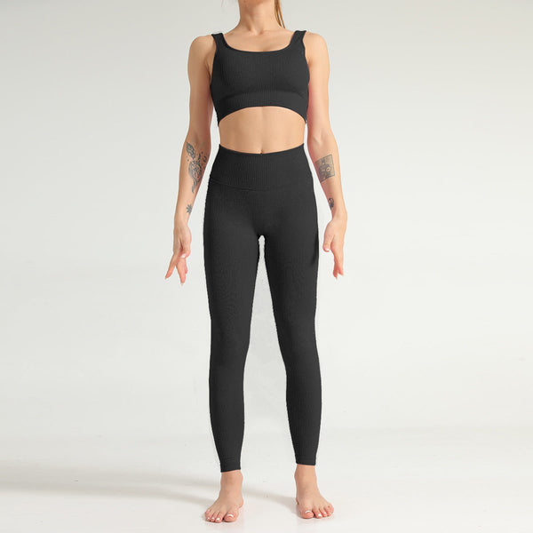 2 Piece Yoga Set Sports Bra and Leggings Jogging Women Gym Set Clothes Seamless Workout Sports Tights Women Fitness Sports Suit - Vimost Shop