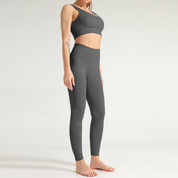 2 Piece Yoga Set Sports Bra and Leggings Jogging Women Gym Set Clothes Seamless Workout Sports Tights Women Fitness Sports Suit - Vimost Shop