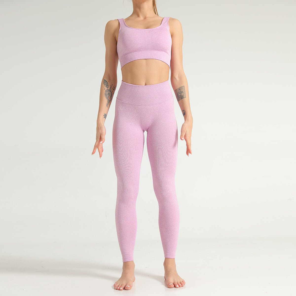 2 Piece Yoga Set Sports Bra and Leggings Jogging Women Gym Set Clothes Seamless Workout Sports Tights Women Fitness Sports Suit - Vimost Shop