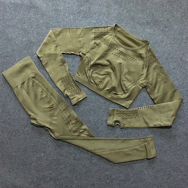 2 pieces gym set workout clothes for women flawless knit VIP - Vimost Shop