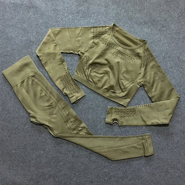 2 pieces gym set workout clothes for women flawless knit VIP - Vimost Shop