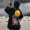 Hip Hop Hoodie Sweatshirt Embroidered Floral Full Moon Rabbit Harajuku Streetwear Hoodie Pullover Cotton Autumn Hipster | Vimost Shop.