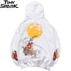 Hip Hop Hoodie Sweatshirt Embroidered Floral Full Moon Rabbit Harajuku Streetwear Hoodie Pullover Cotton Autumn Hipster | Vimost Shop.