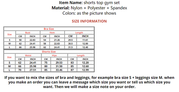 2pcs yoga sets woman sportswear stretch gym shorts | Vimost Shop.