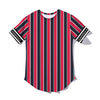 Men's 3D Short sleeve T Shirt Extended Round Sweep T-Shirt Curved Hem Long line Tops Hip Hop Urban Streetwear | Vimost Shop.