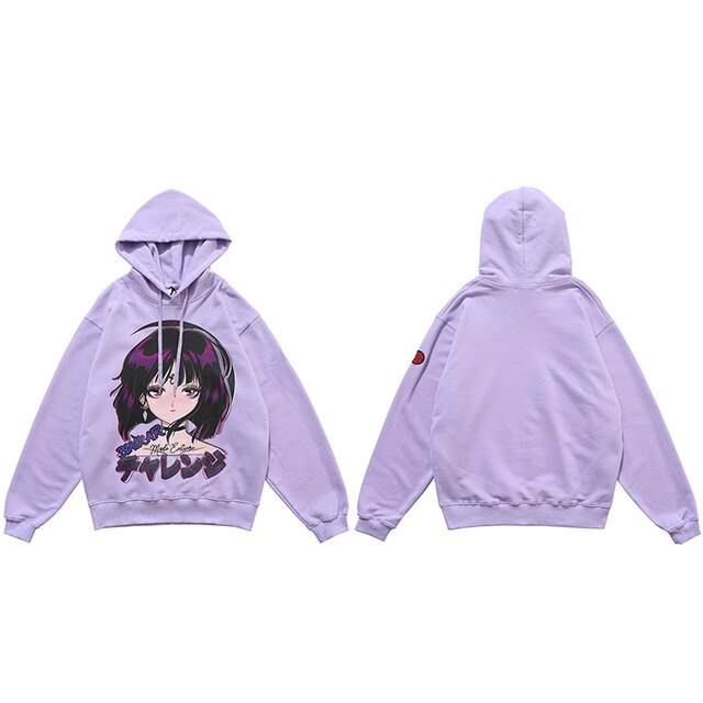 Hip Hop Hoodie Sweatshirt Streetwear Japanese Anime Girl Harajuku Hoodie Men HipHop Japan Cartoon Hoodie Pullover Loose | Vimost Shop.