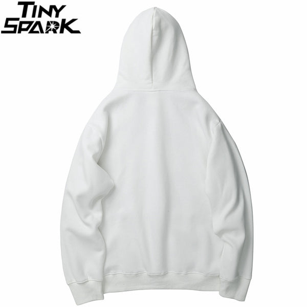 Hoodies Sweatshirt Bear Print Men Hip Hop Streetwear Winter Fleece Cotton Pullover Black Retro Hoodie Autumn Sweat Shirt | Vimost Shop.