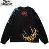 Men Graffiti T Shirt Hip Hop Oversize Streetwear Long Sleeve Harajuku Tshirt Spring HipHop Loose T-shirt Cotton Tops Tees | Vimost Shop.