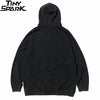 Men Hip Hop Hoodie Sweatshirt Lightning Butterfly Streetwear Hoodie Retro Vintage Washed Black Hooded Pullover Harajuku | Vimost Shop.