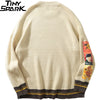 Men Hip Hop Sweater Pullover Streetwear Van Gogh Painting Embroidery Knitted Sweater Retro Vintage Autumn Sweaters Cotton | Vimost Shop.
