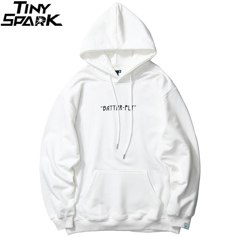 Men Hip Hop Sweatshirt Hoodie Color Butterfly Streetwear Harajuku Pullover Hoodie Cotton Fleece Winter Autumn Black Hoodie | Vimost Shop.