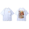 Men Hip Hop T Shirt Hamburger Monster Attack Japanese Harajuku Funny T-Shirt Streetwear Summer Tshirt Cotton Tops Tees New | Vimost Shop.