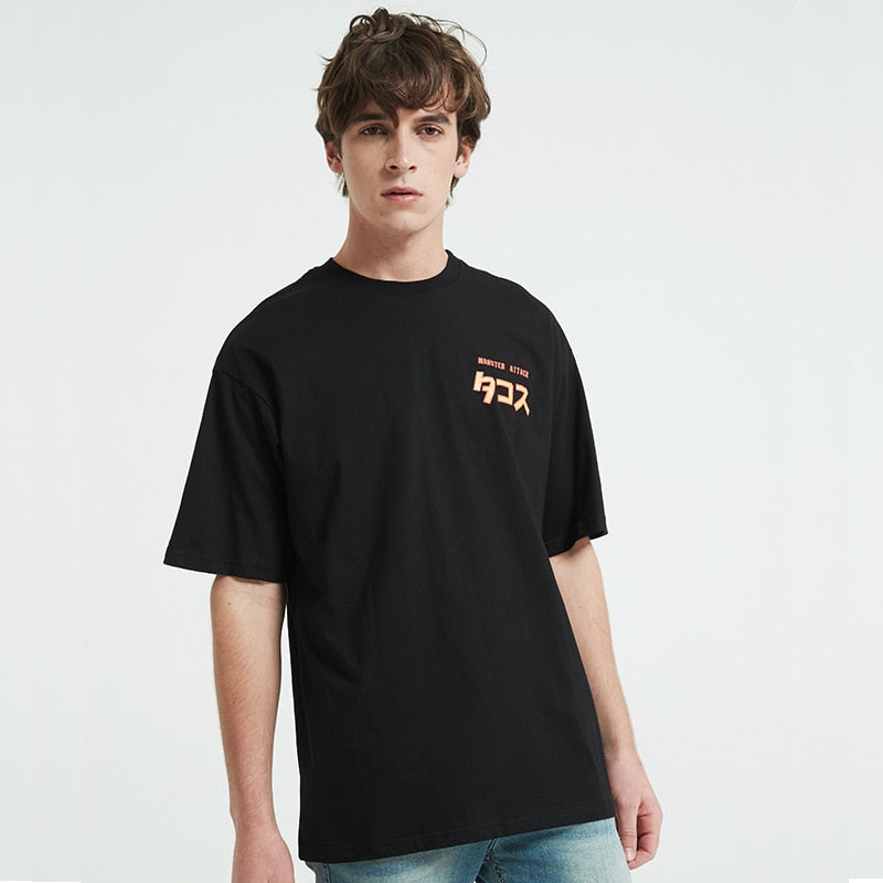 Men Hip Hop T Shirt Harajuku Japanese Monster Attack Funny T-Shirt Streetwear HipHop Cartoon Tshirt Summer Tops Tees Cotton | Vimost Shop.