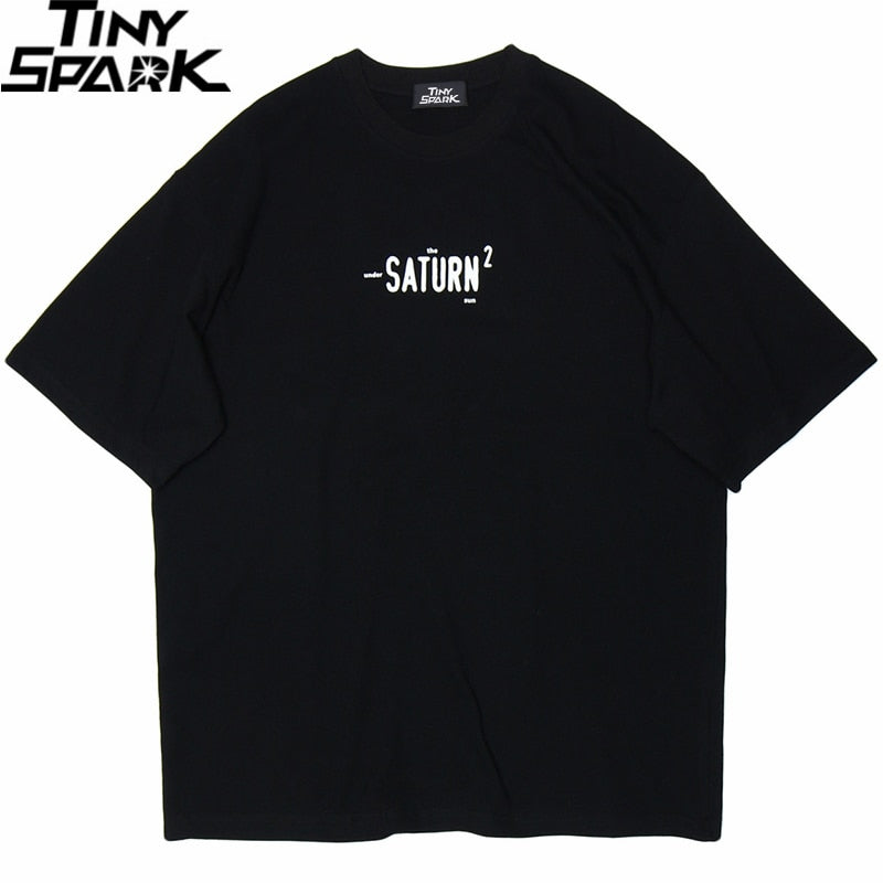Men Hip Hop T Shirt Planet Saturn Print Streetwear Tshirt Harajuku Summer Short Sleeve T-Shirt Hiphop Cotton Tops Tees New | Vimost Shop.