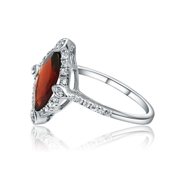 2.11Ct Marquise Natural Red Garnet Gemstone Ring 925 Sterling Silver Fine Jewelry For Women Drop Shipping - Vimost Shop