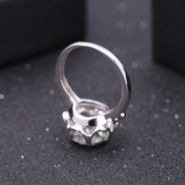 2.73Ct Natural Green Amethyst Engagement Ring For Women 925 Sterling Silver Gemstone Finger Rings Fine Jewelry - Vimost Shop
