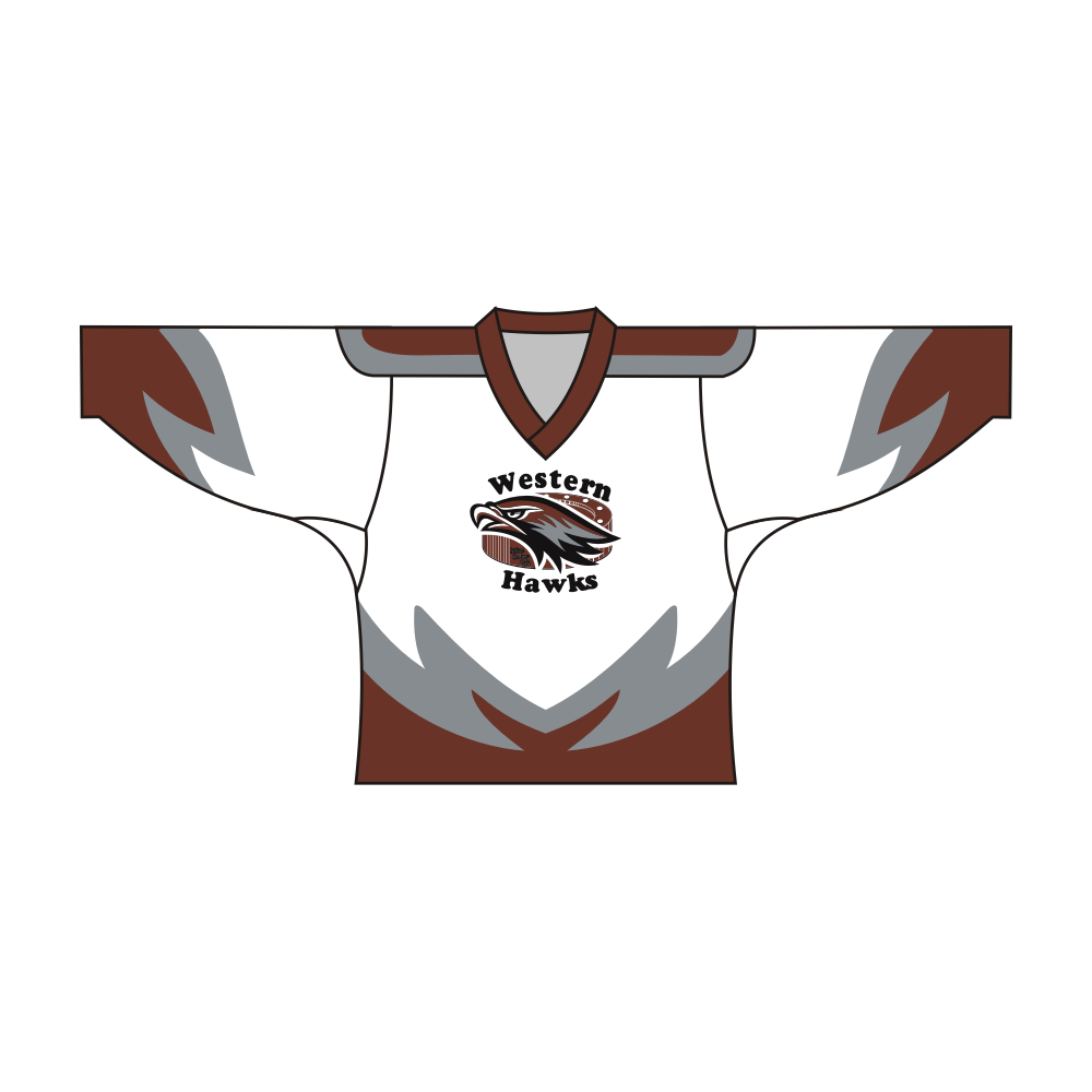 Sublimated WESTERN HAWKS Team Design Hockey Jersey | Vimost Shop.