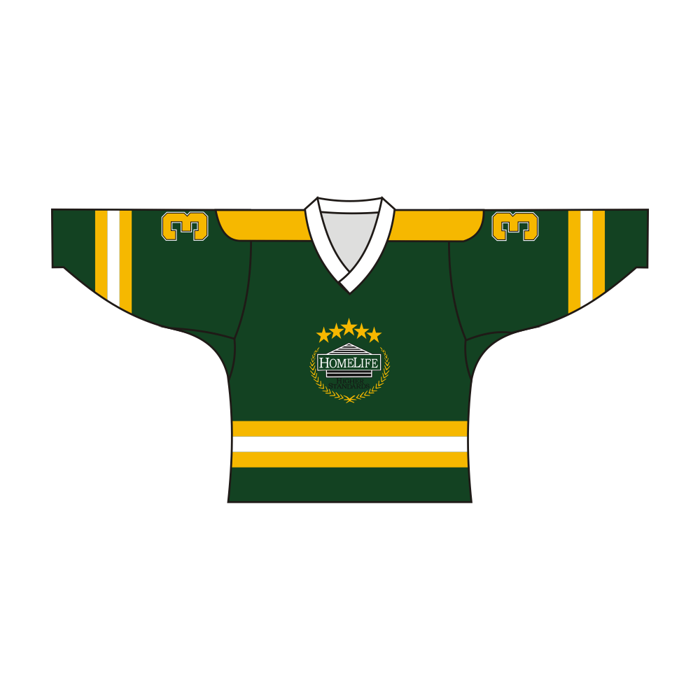Sublimated HomeLife Design Hockey Jersey Green | Vimost Shop.