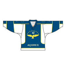 SUBLIMATED AZORES TEAM DESIGN HOCKEY JERSEY PORTUGAL MADEIRA