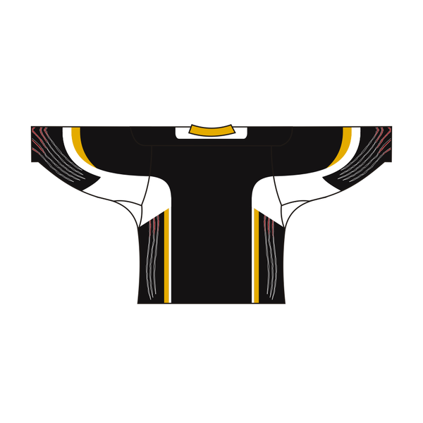 Sublimated TIGER Team Design Hockey Jersey BLACK WHITE | Vimost Shop.