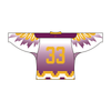 SUBLIMATED HAWKS TEAM DESIGN HOCKEY JERSEY WHITE YELLOW PURPLE | Vimost Shop.