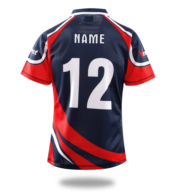 Sublimated Printign Black Red Design Rugby Jersey | Vimost Shop.