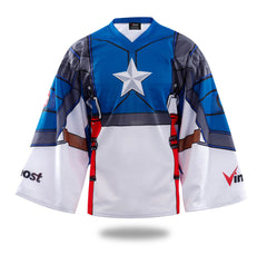 Sublimated Captain America Ice hockey Shirts