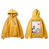Embroidery Funny Cat Hoodies Sweatshirt Men Hip Hop Winter Fleece Pullover Black Retro Hoodie Streetwear Casual Cotton Fall | Vimost Shop.