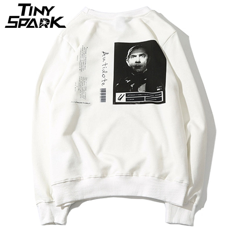 Funny Sweatshirt Streetwear Print Middle Finger Men Hip Hop Pullover Sweatshirts Hoodie Autumn Sweatshirt No Hood Cotton | Vimost Shop.